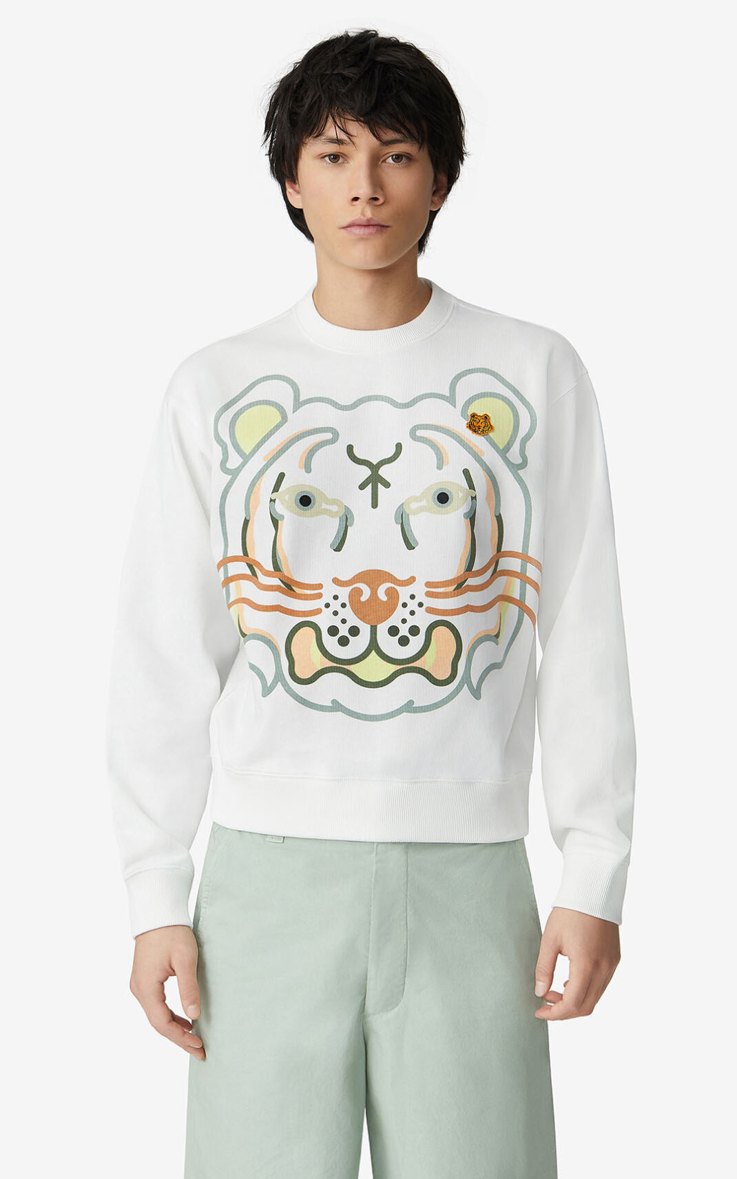 Sweat Kenzo Homme K Tiger Blanche DNXPS-3864